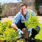Arenzza Soil Pro Activator gardening tool for healthy soil and plant growth, shown in a close-up with soil and garden setting.