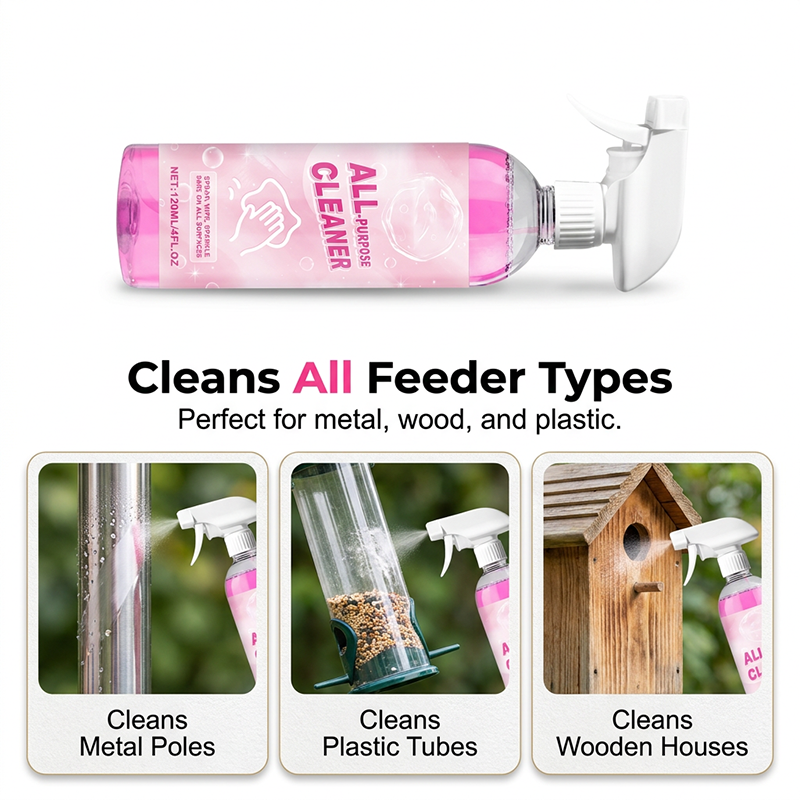 Arenzza multi-purpose bird feeder and droppings cleaner tool for garden and outdoor bird feeding setups.