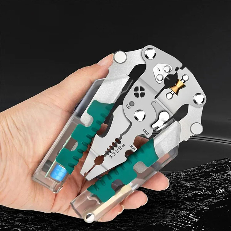 Arenzza multifunction folding electrician plier with adjustable jaws and ergonomic handle, designed for versatile tool use.