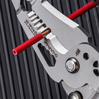 Arenzza multifunction folding electrician plier with adjustable jaws and ergonomic handle, suitable for tools and garden work.