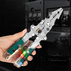 Arenzza multifunction folding electrician plier with ergonomic handles, displayed open showing cutting and gripping features.