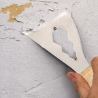Arenzza multifunction putty knife with a wooden handle, ideal for tools and garden projects, shown with a metal blade and wooden grip.