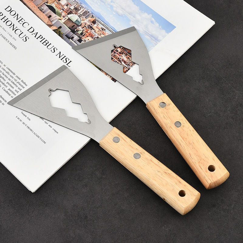 Arenzza multifunction putty knife with a wooden handle, suitable for tools and garden projects, shown with a metal blade.
