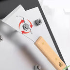 Arenzza multifunction putty knife with wooden handle, ideal for scraping and applying putty in tools and garden projects.