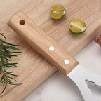 Arenzza multifunction putty knife with wooden handle, ideal for scraping and applying putty in tools and garden projects.