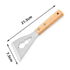 Arenzza multifunction putty knife with wooden handle, ideal for tools and garden tasks, showing its sturdy blade and ergonomic grip.