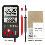 Arenzza Portable Smart Auto Digital Multimeter showing digital display with measurement probes and controls for electrical testing.
