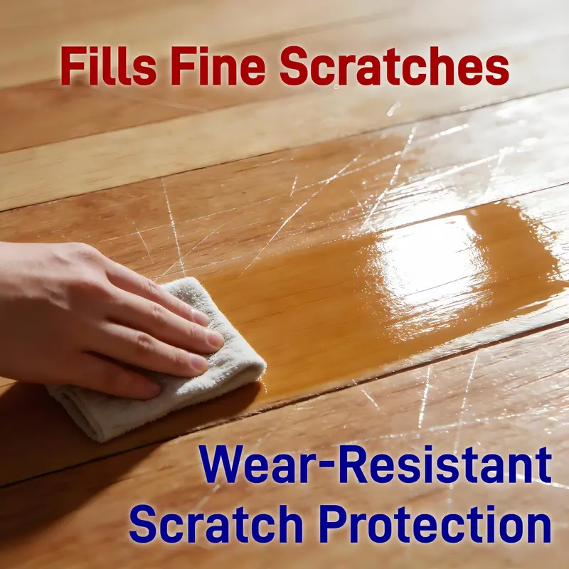 Arenzza wood floor restore and protect tools with high-gloss shine on polished wooden surface for home surfaces.