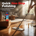 Arenzza wood floor restoration tool with high-gloss finish for restoring and protecting home wood surfaces, in a tools and garden setting.