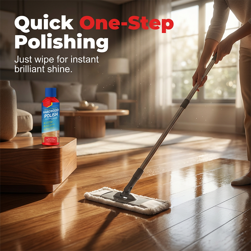 Arenzza wood floor restoration tool with high-gloss finish for restoring and protecting home wood surfaces, in a tools and garden setting.