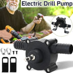 Arenzza self-priming transfer pump for tools and garden use, shown in a close-up with metal and plastic components.