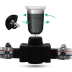 Arenzza self-priming transfer pump for tools and garden use, shown in a close-up with metal and plastic components