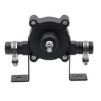 Arenzza self-priming transfer pump for tools and garden use, shown in a close-up image highlighting its compact design and sturdy build.