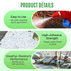 Arenzza quick-drying landscape adhesive in a tube, showcasing its strong hold and easy application for gardening and DIY projects.