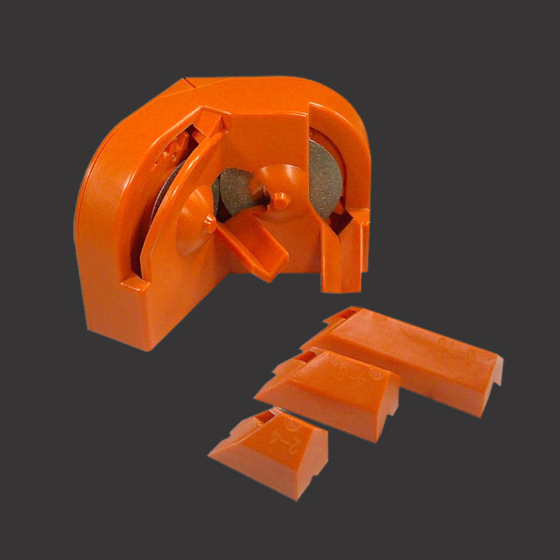 Arenzza multipurpose drill bit grinding sharpener with metal body and grinding wheel, ideal for tools and garden equipment.