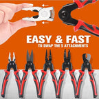 Arenzza 5-in-1 heavy-duty tools and garden kit with versatile hand tools, arranged on a workbench for all-purpose use.