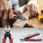 Arenzza 5-in-1 heavy-duty versatile tool kit with various tools for home, garden, and DIY projects, displayed in a compact case.