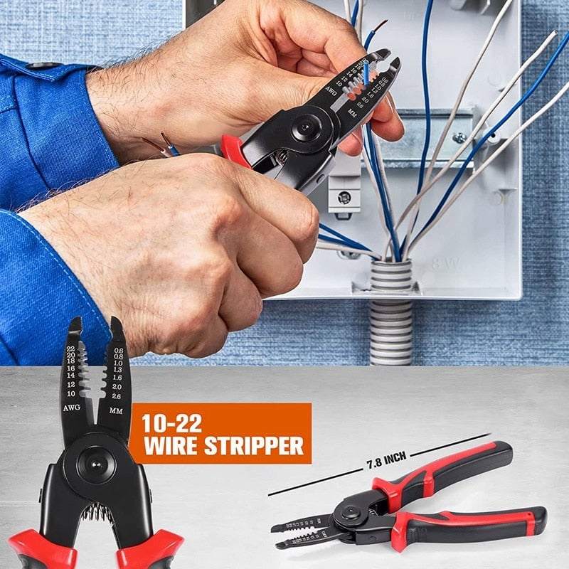 Arenzza 5-in-1 heavy-duty versatile tool kit with various hand tools for home, garden, and DIY projects.