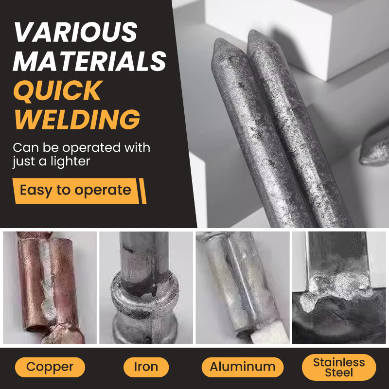 Arenzza low temperature universal welding rod for tools and garden applications, shown in a close-up image.