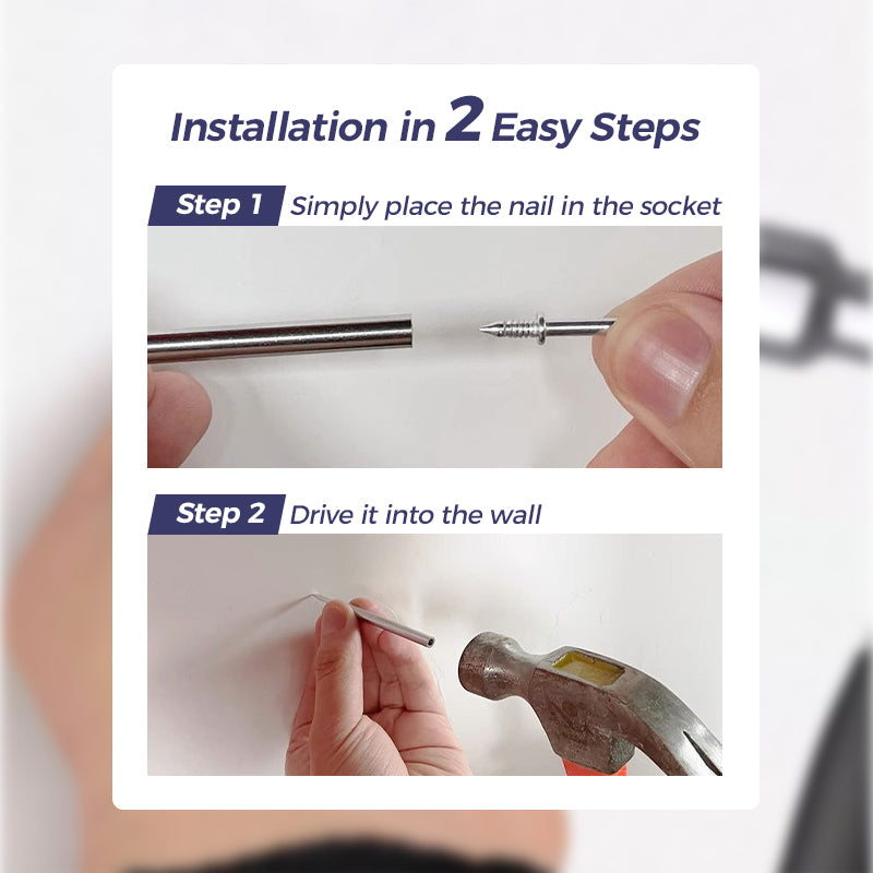 Arenzza double-head skirting thread seamless nail tool for tools and garden applications, shown with two metal nail tips.