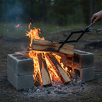 Arenzza durable foldable firewood tongs with ergonomic handles, designed for easy gripping and handling of firewood.