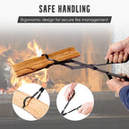 Arenzza durable foldable firewood tongs for tools and garden, showing metal construction and ergonomic handles for easy wood handling.