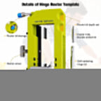 Arenzza Door Hinge Jig Kit for tools and garden projects, showing a set of precision woodworking jigs and accessories.