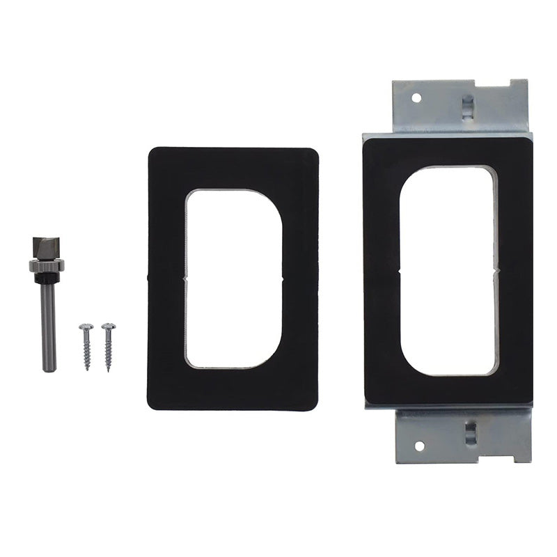 Arenzza Door Hinge Jig Kit with metal tools and components for precise door hinge installation and woodworking projects.