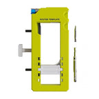 Arenzza Door Hinge Jig Kit in a toolset, featuring metal components and guide plates for precise door hinge installation.