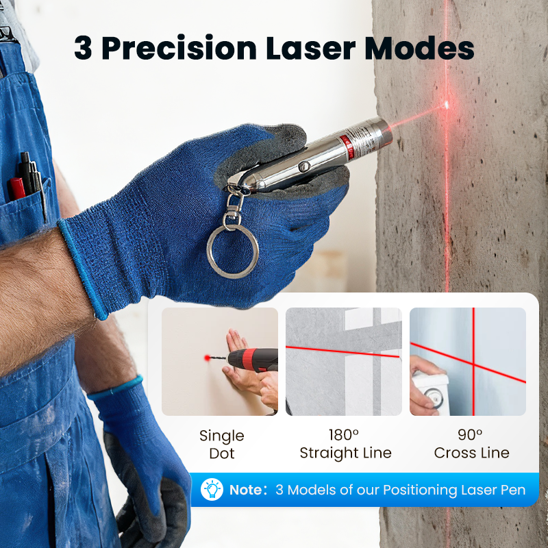 Arenzza portable multi-pattern laser positioning pen for tools and garden use, with a compact design and adjustable laser patterns.