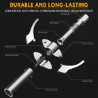 Arenzza high pressure dual handle grease gun coupler attached to a grease gun for tools and garden lubrication.