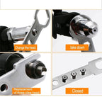 Arenzza pneumatic core-pulling electric drill rivet machine for tools and garden use, showing the drill and rivet attachment on a work surface.