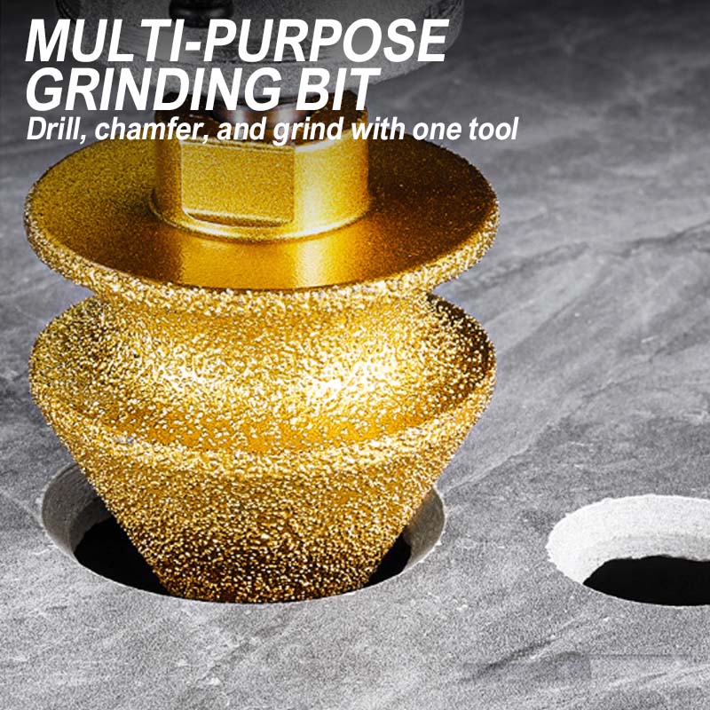 Arenzza diamond chamfering bit for angle grinders, with a diamond-coated cutting edge and metal shank for precise chamfering tasks.