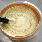 Arenzza weather-resistant water-based gold paint container for tools and garden projects, with a bright gold color label.