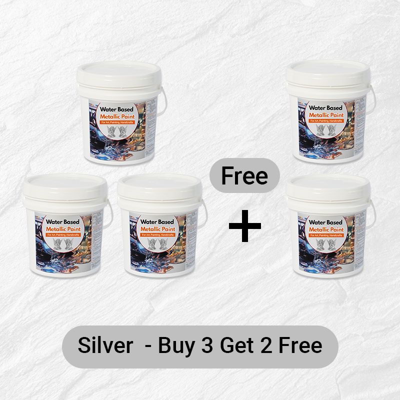 Arenzza water-based gold leaf paint in pink and brown for art, painting, and handcrafts, shown in a container with a vibrant finish.