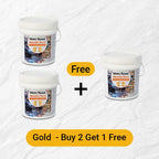 Arenzza water-based gold leaf paint for art and crafts, shown in a close-up of the gold finish on a craft project.
