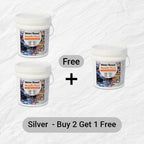 Arenzza water-based gold leaf paint for art and crafts, silver color, with a buy 2 get 1 free offer on tools and garden supplies.