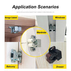 Arenzza stainless steel cabinet door snaps, durable tools and garden hardware for secure cabinet closure in a close-up view.