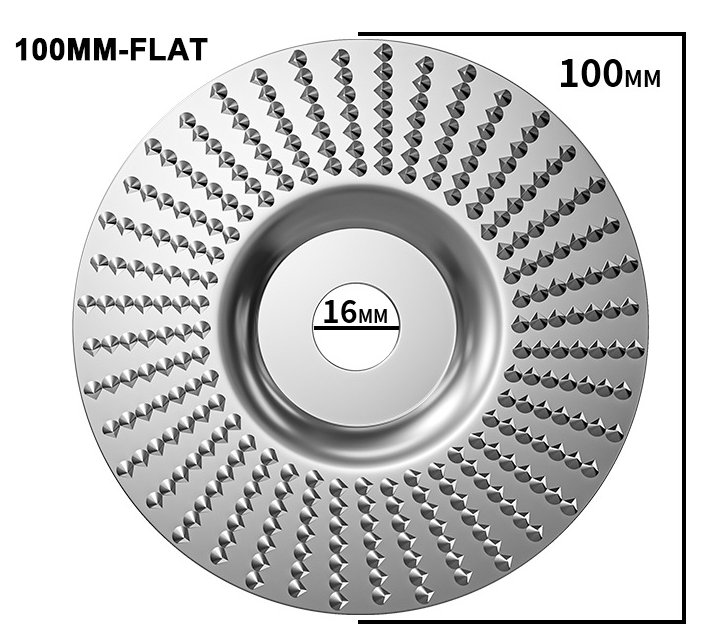 Arenzza premium wood carving disc with sharp blades, designed for fast wood cutting on standard grinders, ideal for woodworking projects.