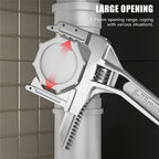 Arenzza multifunctional bathroom wrench tool with adjustable grip and versatile design for plumbing and home repairs.