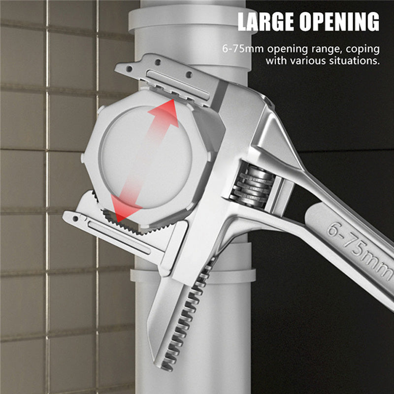 Arenzza multifunctional bathroom wrench tool with adjustable grip and versatile design for plumbing and home repairs.