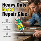 Arenzza high-strength AB metal repair glue tube, suitable for tools and garden repairs, with a blue and white packaging design.