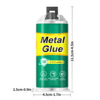 Arenzza high-strength AB metal repair glue in a tube, suitable for tools and garden repairs, with a nozzle tip for precise application.