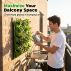 Arenzza space-saving vertical planter bags on a wall, used for gardening and plant growth in tools and garden products.
