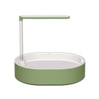 Arenzza electric bird bath with shower and perch, featuring a modern garden tool for bird bathing and perching in the outdoor space.