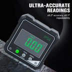 Arenzza IP54 waterproof magnetic digital angle gauge used for precise angle measurements in tools and garden projects.