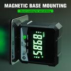Arenzza IP54 waterproof magnetic digital angle gauge with digital display, used for precise angle measurements in tools and garden projects.