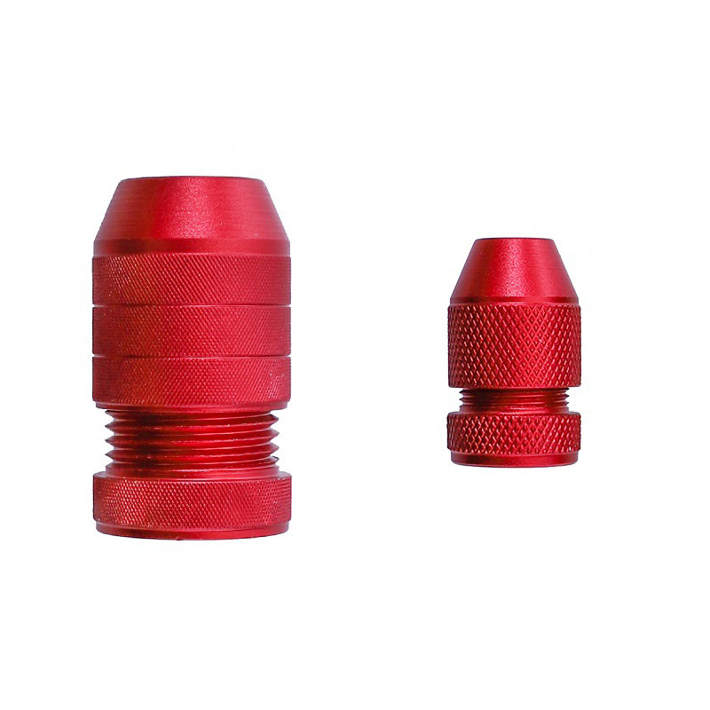 Arenzza aluminum alloy quick change drill bit adapter for tools and garden use, shown with a drill bit attached.