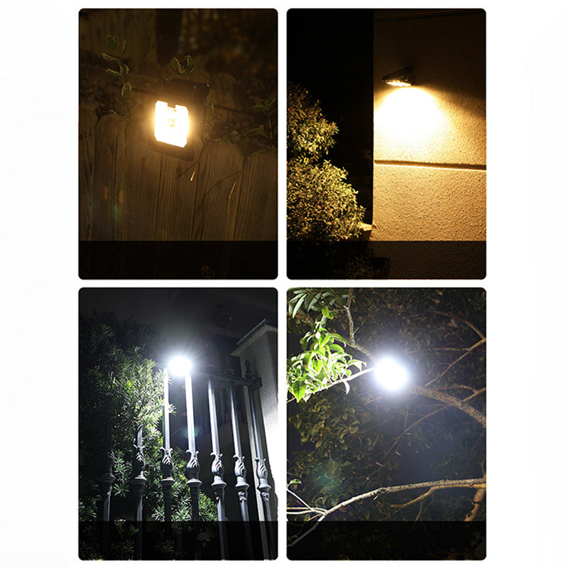 Arenzza outdoor solar clip light with motion sensor installed on a garden wall, providing illumination for outdoor spaces.