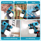 Arenzza cordless electric paint sprayer with nozzle and grip, designed for fast, clean DIY painting projects in tools and garden category.